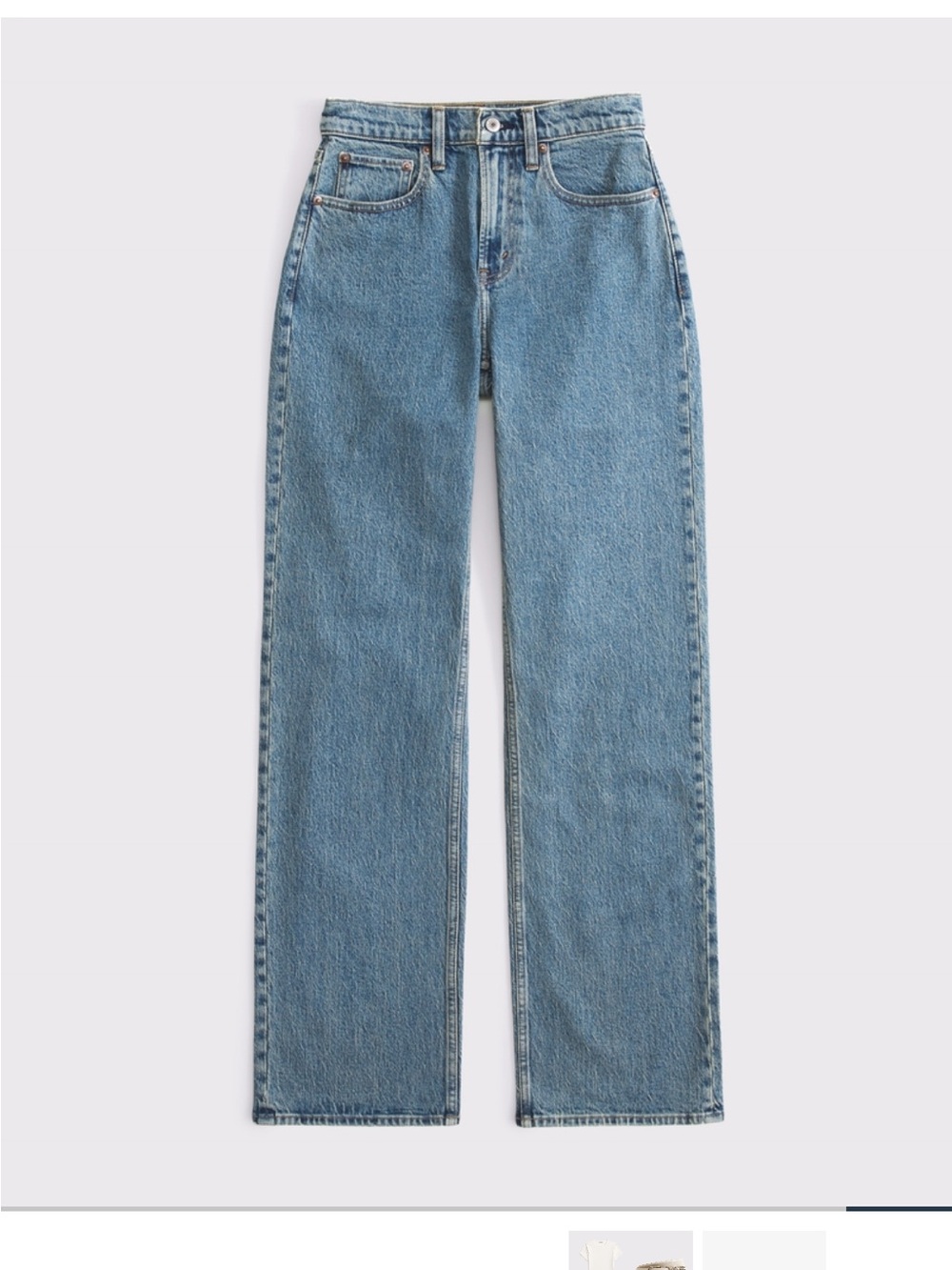 Abercrombie & Fitch The 90’s Relaxed Jean High Rise - Medium, Curve Love Size 27 - Picture 2 of 9